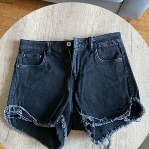 Zara Trafluc black demin shorts